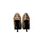 Saint Laurent Paris Black/Yellow Leopard Print Calf Hair Tribtoo Platform Pumps Size 36 - Image 4