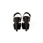 Saint Laurent Brown Leather Platform Sandals Size 35.5 - Image 4