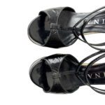 Gina Black Patent Platform Sandals Size 36 - Image 6