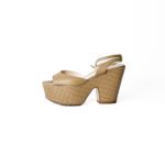 Bottega Veneta Beige Leather Wedge Size 36.5 - Image 2