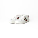 Gucci White Leather Studded Web Ace Sneakers (Size 36.5)
