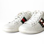 Gucci White Leather Studded Web Ace Sneakers (Size 36.5) - Image 4
