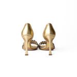 Dior Gold Metallic Leather D'orsay Pumps Size 36 - Image 3