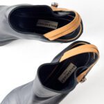 Balenciaga Black Leather Glove Open Toe Slingback Sandals Size 37 - Image 7