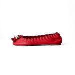 Tory Burch Red Ballet Reese Flat Tassel Size 38 - Image 2