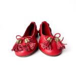 Tory Burch Red Ballet Reese Flat Tassel Size 38 - Image 3