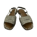 Bottega Veneta Beige Intreciatto Leather Slingback Sandals Size 36 - Image 3