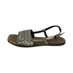 Bottega Veneta Beige Intreciatto Leather Slingback Sandals Size 36 - Image 6