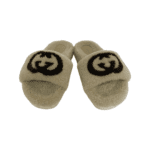 Gucci Beige Faux Fur Mule Size 37 - Image 3