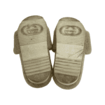 Gucci Beige Faux Fur Mule Size 37 - Image 9
