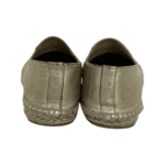 Bottega Veneta Gold Metallic Intrecciato Leather Espadrille Flats Size 37 - Image 8