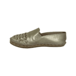 Bottega Veneta Gold Metallic Intrecciato Leather Espadrille Flats Size 37 - Image 5