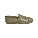 Bottega Veneta Gold Metallic Intrecciato Leather Espadrille Flats Size 37 - Image 6