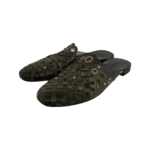 Bottega Veneta Bronze Intrecciato Leather Fiandra Flat Mules Size 37