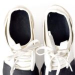 Balenciaga Off White Leather and Mesh Race Runner Sneakers - Image 6