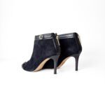 CH Carolina Herrera Black Leather Ankle Boots - Image 3