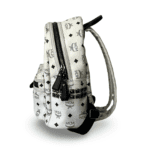 MCM White/Black Visetos Coated Canvas Studded Stark-Bebe Boo Backpack - Image 2