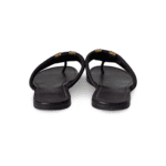 Yves Saint Laurent Plum Leather Ycon Thong Flats - Image 5