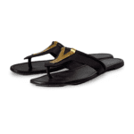 Yves Saint Laurent Plum Leather Ycon Thong Flats