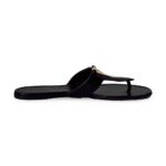 Yves Saint Laurent Plum Leather Ycon Thong Flats - Image 4