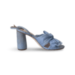 Loeffler Randall Camelia Blue Pleated Bow Heel Sandals - Image 5