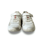 Prada Sport White Leather and Mesh Double Velcro Strap Slip-On Sneakers Size 30 - Image 2