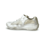Prada Sport White Leather and Mesh Double Velcro Strap Slip-On Sneakers Size 30 - Image 3