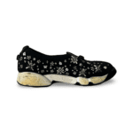 Dior Black Mesh Fusion Floral Embellished Slip On Sneakers Size 39 - Image 4