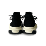 Balenciaga Black Knit Fabric Speed Lace Up Sneakers Size 37 - Image 5