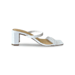 By Far Tanya Double Strap Heel Croc Embossed Leather Mid Heel Sandal - Size 38 - Image 4