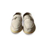 Loro Piana Grey Suede Summer Charms Walk Slip On Loafers Size 37.5 - Image 2