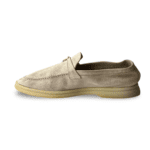 Loro Piana Grey Suede Summer Charms Walk Slip On Loafers Size 37.5 - Image 3