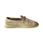 Loro Piana Grey Suede Summer Charms Walk Slip On Loafers Size 37.5 - Image 4