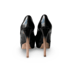 Dior Black Patent Leather Peep Toe Platform Pumps Size 38 - Image 6