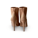 Gianvito Rossi Beige Knit Fabric Open Toe Ankle Boots (Size 37.5) - Image 6