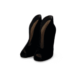 Gianvito Rossi Black Vamp Peep Toe Boots (Size 38)