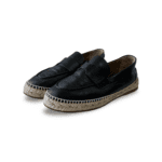 Hermès Noir Trip Goatskin Espadrilles (Size 37)