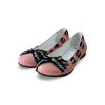 Fendi Pink Leather Ballerina Flats for Girls (Size 30)