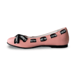 Fendi Pink Leather Ballerina Flats for Girls (Size 30) - Image 3
