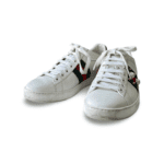 Gucci White Leather Studded Web Ace Sneakers (Size 36.5) - Image 2