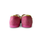 Gucci Pink Leather Girl's Shoes with Black Bow and Bee Logo (Size 31) - Image 5