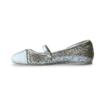 Prada Silver Glittery Mary Jane Flats (Size 30) - Image 4