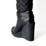 Moncler Black Quilted Down-filled Cernobbio Knee Length Boots Size 38 - Image 6