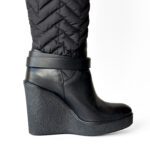 Moncler Black Quilted Down-filled Cernobbio Knee Length Boots Size 38 - Image 5