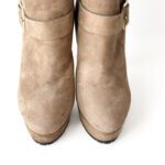 Jimmy Choo Beige Suede Shearling Dylan Boots Size 39.5 - Image 6