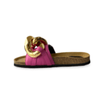 JW Anderson Chain Leather Slide in Fuchsia - Image 5