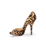 Christian Louboutin Beige/Brown Leopard Print Calfhair Maryl Peep Toe Pumps - Image 6