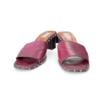 Valentino Rubino/Noce Scuro Leather Soul Rockstud Flat Slides - Image 2