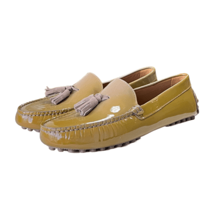 Sacoor Loafers in Patent Leather Beige Size 39