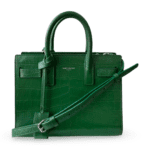 Saint Laurent Sac De Jour Nano Croc-Embossed Leather Tote in Clover